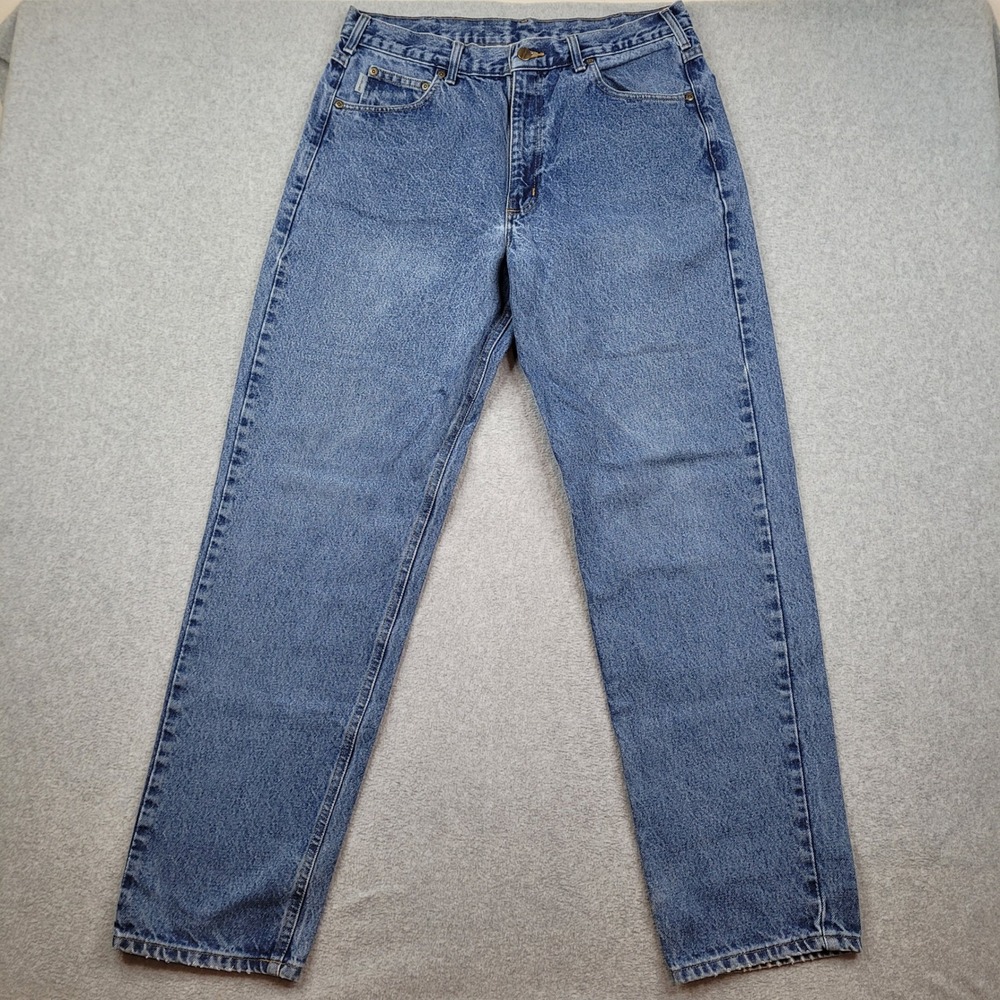 Carhartt B17DST Relaxed Fit Jeans Mens 36x34 Blue Denim Cotton Straight Leg